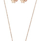 Set Collar Aretes Enso Rosegold EJS3239R Acero Inox Mujer