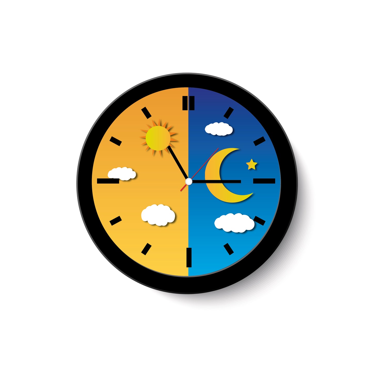 Reloj De Pared Infantil Decorativo Unisex Cuarzo Análogo de 30cm Plástico
