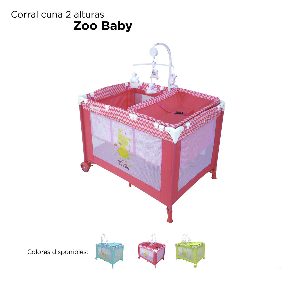 Corral Cuna D'bebé Cuna Zoo Unisex de 0 a 36 meses