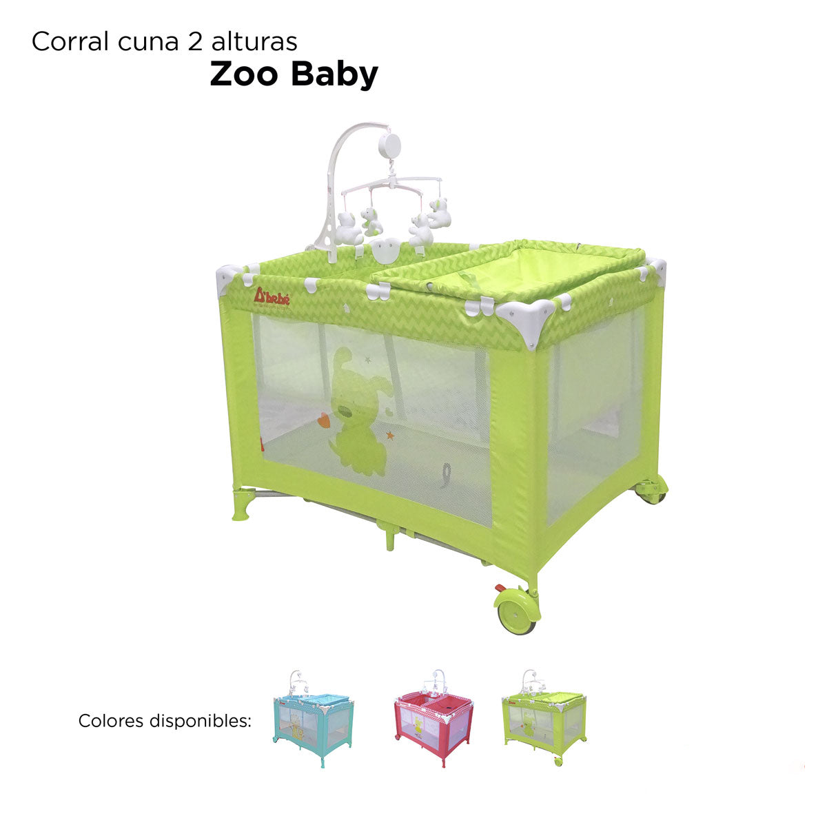 Corral Cuna D'bebé Cuna Zoo Unisex de 0 a 36 meses