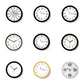 Reloj De Pared Clásico Decorativo Unisex Cuarzo Análogo de 30cm Plástico