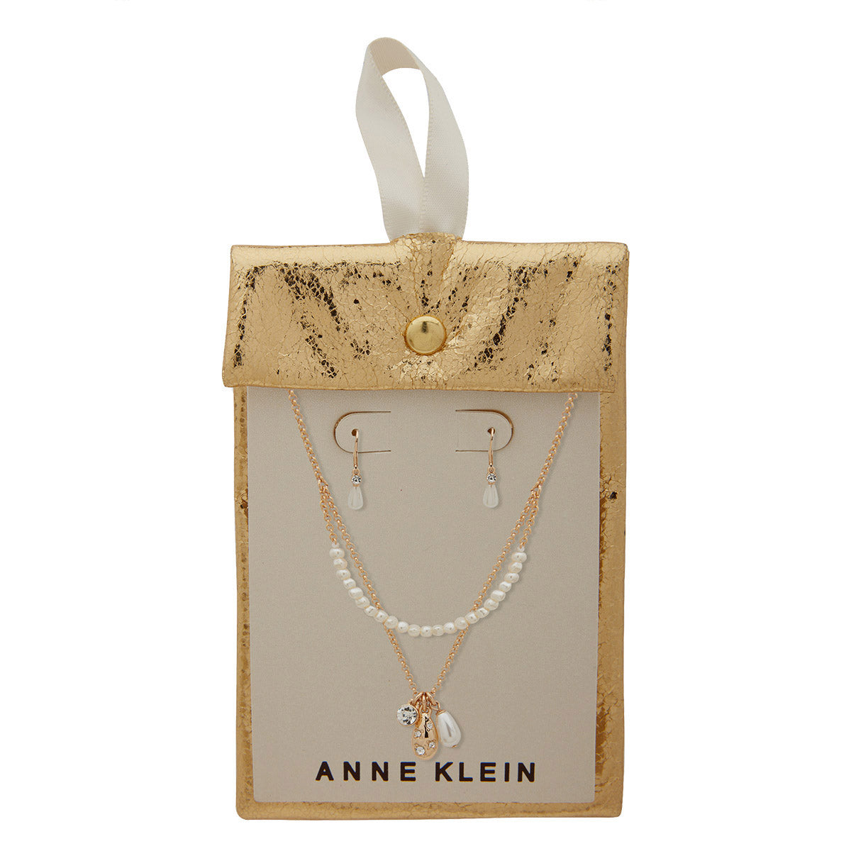 Set Collar Y Aretes Anne Klein Pouch Sets F23 01B00527 Mujer