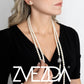 Set Collar Perlas Triple Aretes Zvezda Perlas de Cristal Plata 0.925 Mujer