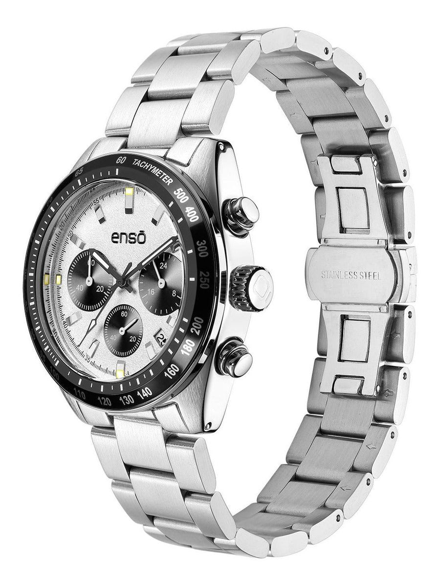 Reloj Enso Men Silver Plateado EW1048G2 De Acero Para Hombre
