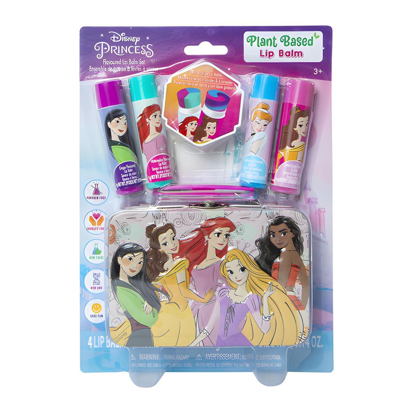 Set Labial Bálsamo Juego 5 Piezas De Sabor Princesas Disney