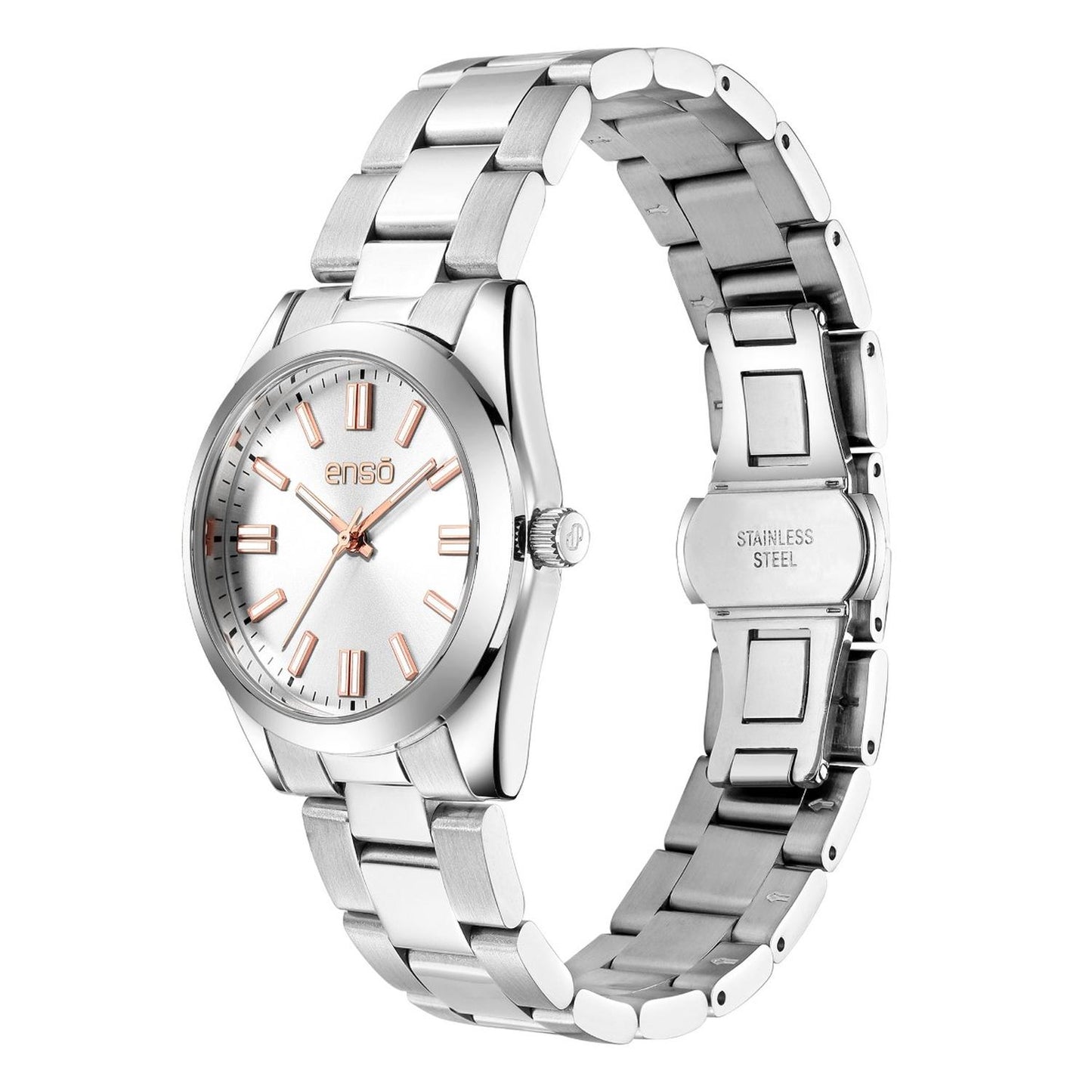 Reloj Análogo Enso Ladies Silver EW1060L1 Cuarzo Metal correa Acero para Mujer