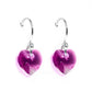 Set Collar Dije Corte Hearl Aretes Zvezda Cristal Plata 0.925 Mujer