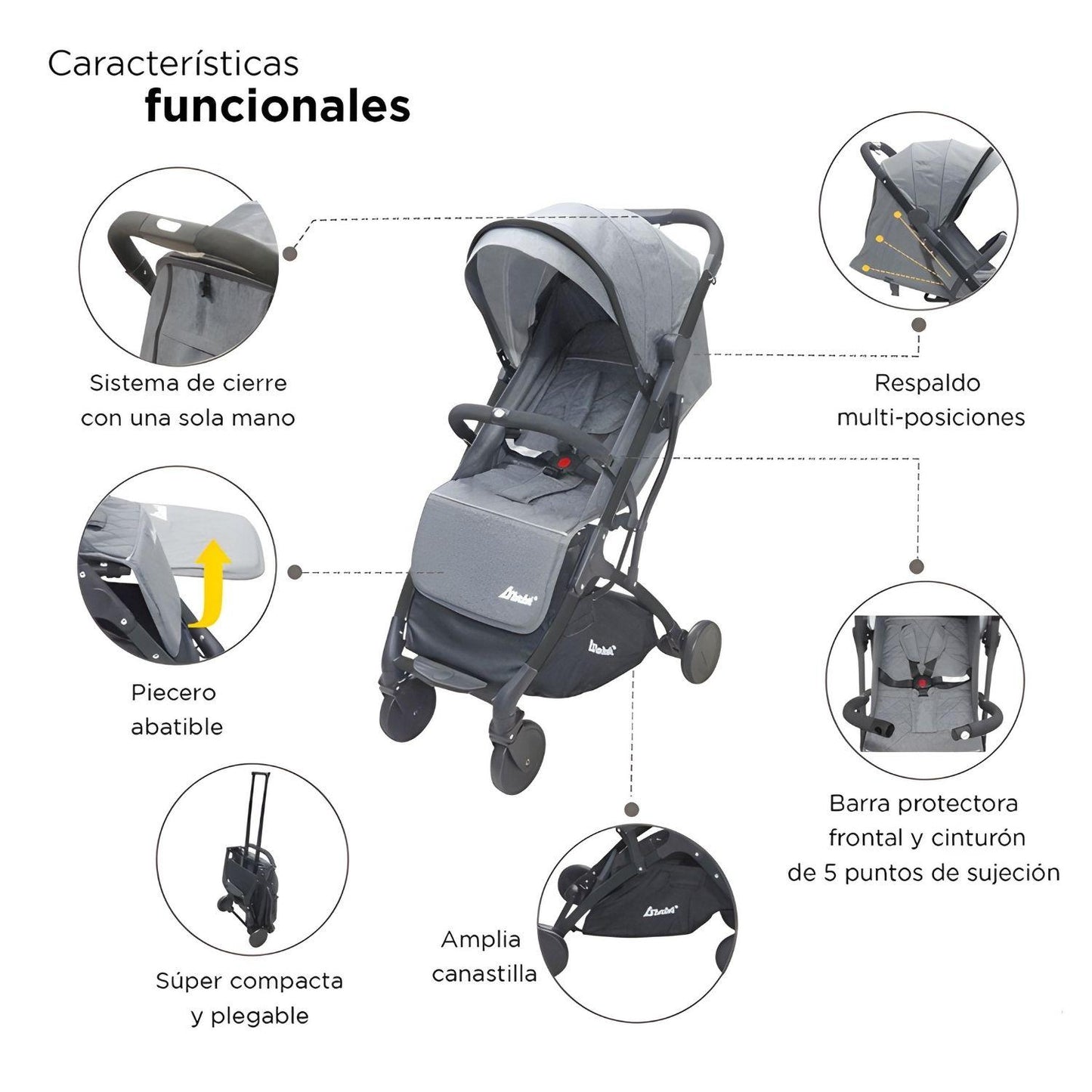 Carriola D'bebé Wing Unisex de 3 a 36 meses