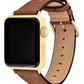 Correa Coach Textured Leather Compatible Apple Watch Mujer