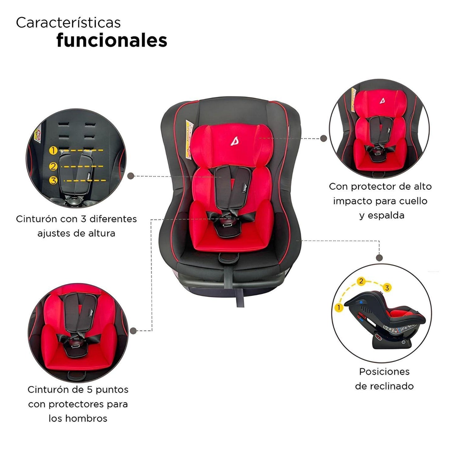 Autoasiento Etapa 2 D'bebé Confort Unisex de 0 a 18kg