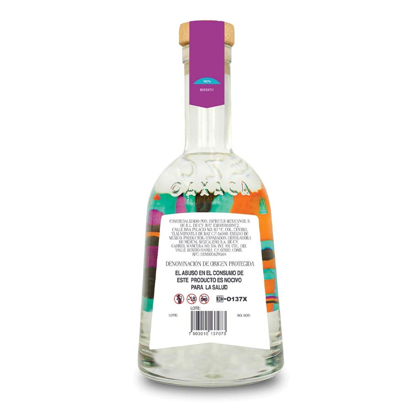 Mezcal Joven 38% Madrecuish y Espadín Agua Bendita 750ml