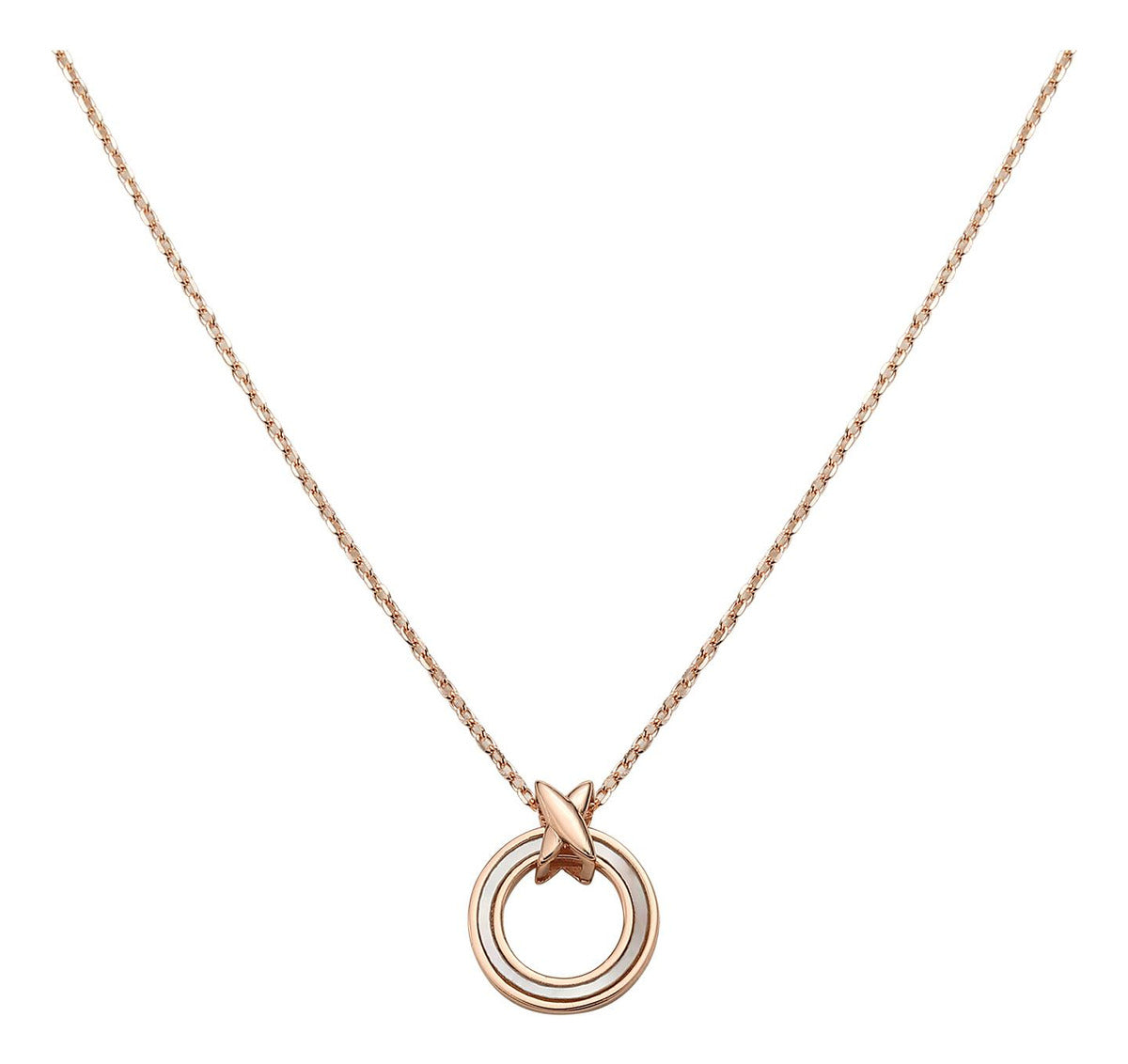 Collar Enso Rosegold Necklace ESN032R Plata 925 Para Mujer