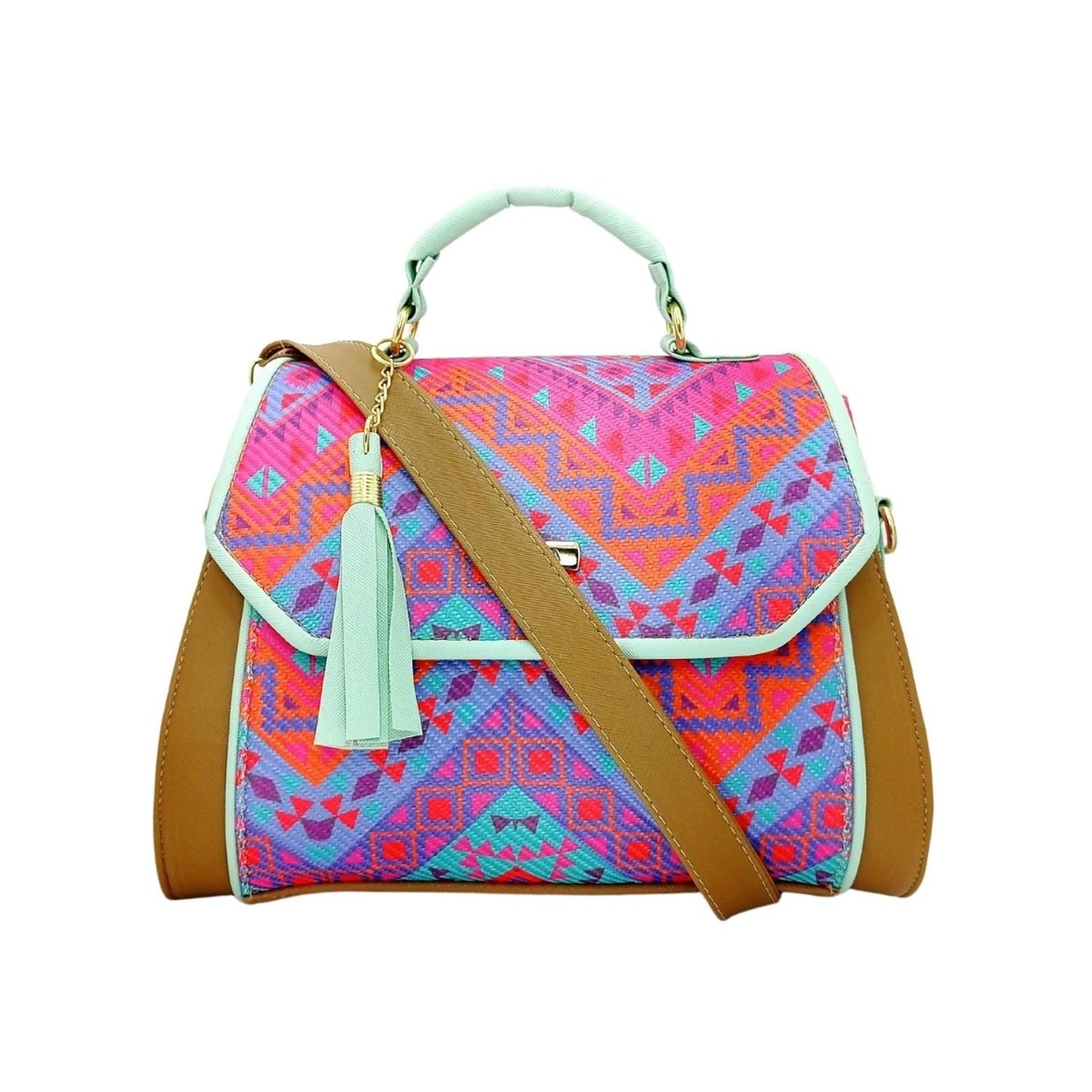 Bolsa Satchel Zvezda Alison Bambú BB-ALI Casual Para Mujer