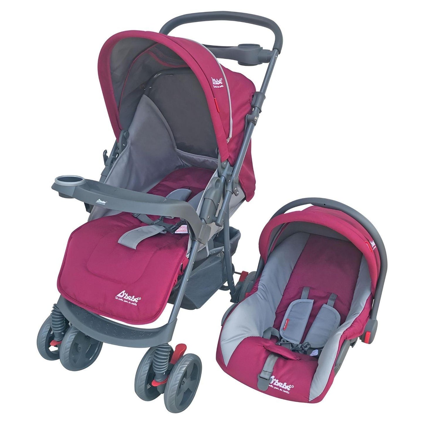 Set Carriola D'bebé Travel System Star Baby de 0 a 36 meses