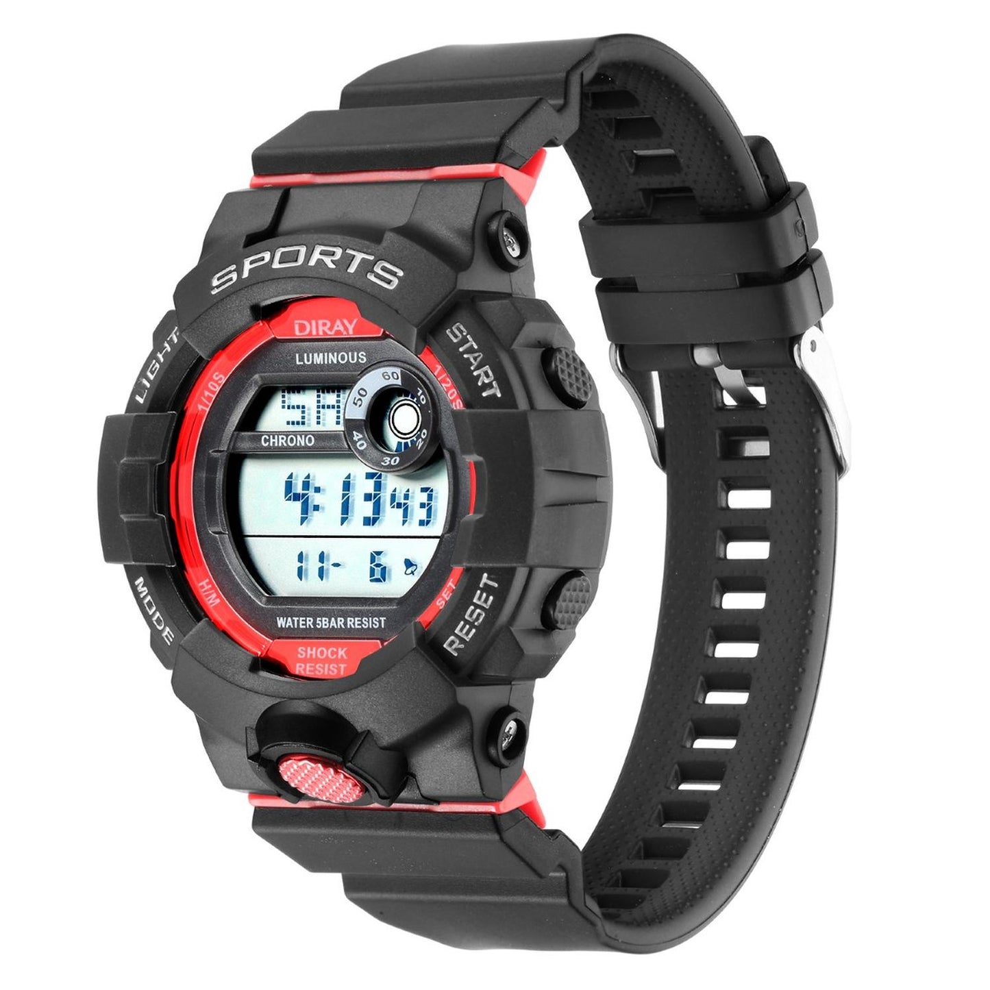 Reloj Digital Diray Gents Black DR363G2 Cuarzo Resina correa Resina para Hombre