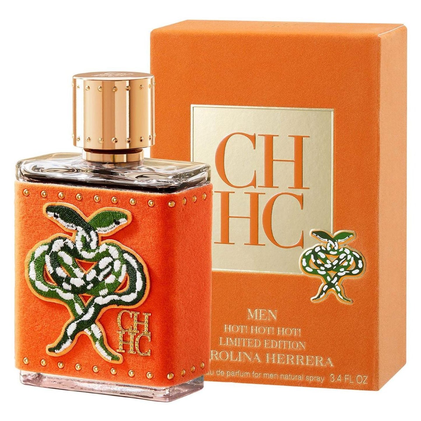 Carolina Herrera Men Hot Hot Hot 100ml Eau de Parfum Para Hombre Botella de Vidrio