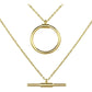 Collar Enso Gold EJN2180G De Acero Inoxidable Para Mujer