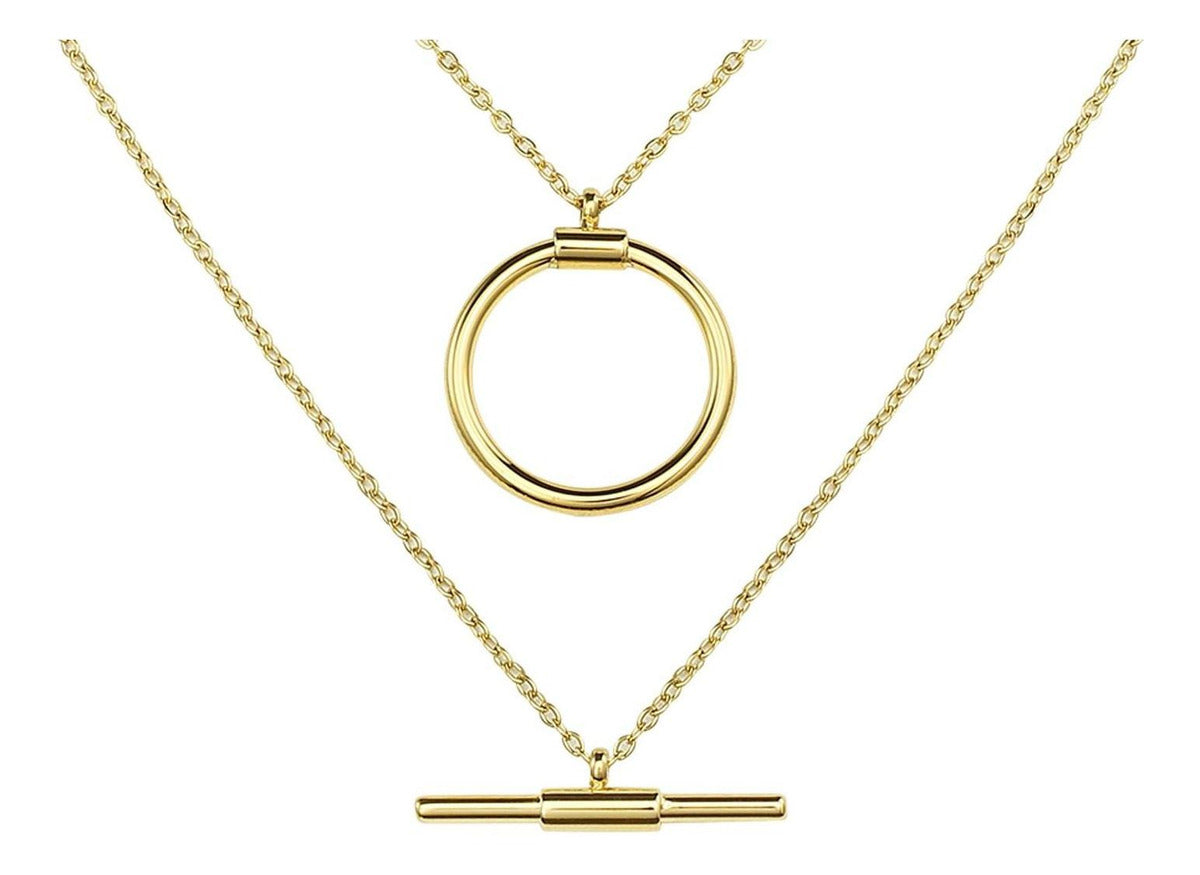 Collar Enso Gold EJN2180G De Acero Inoxidable Para Mujer