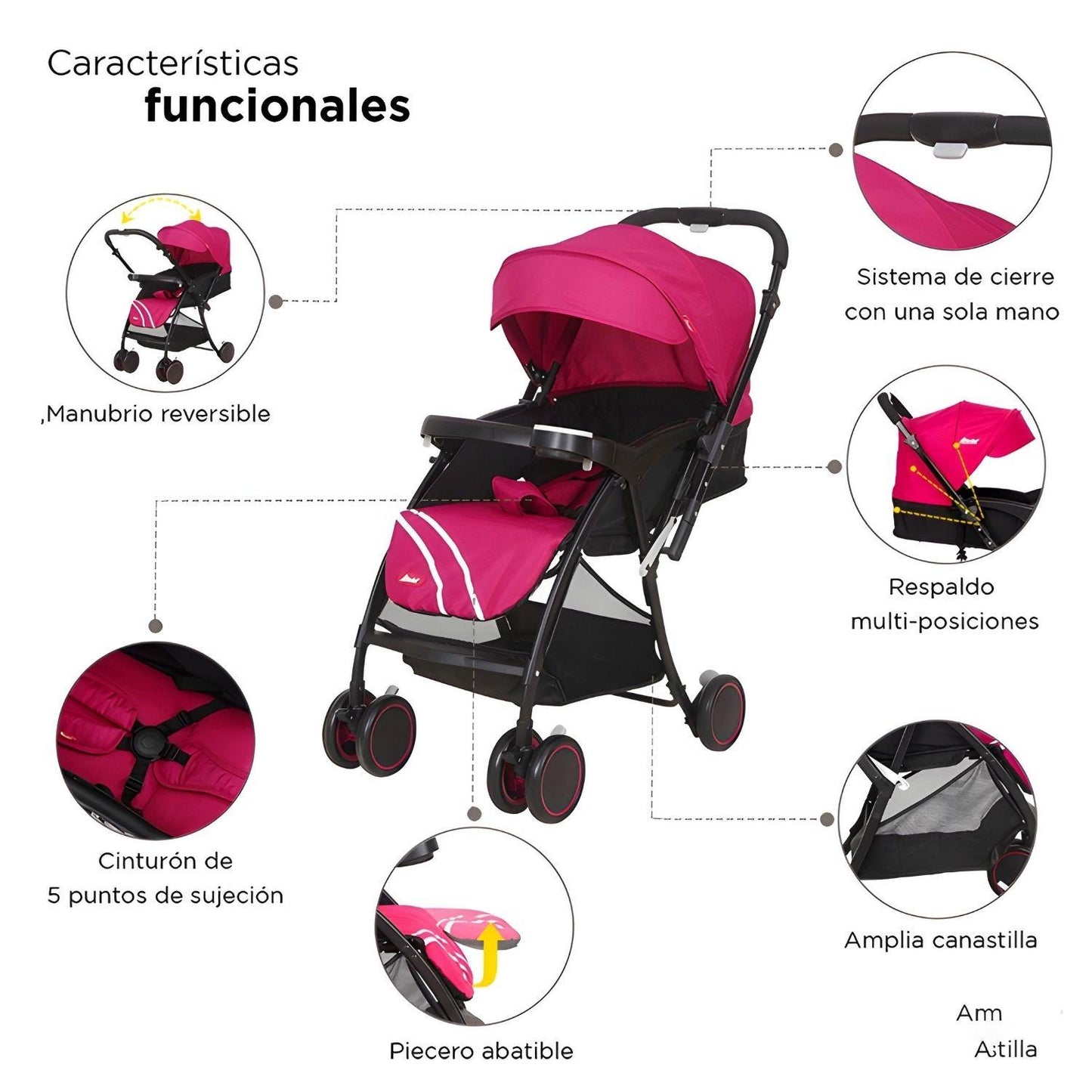 Carriola D'bebé Reversible Lu Unisex de 3 a 36 meses