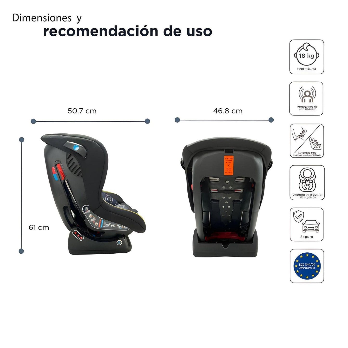 Autoasiento Etapa 2 D'bebé Confort Unisex de 0 a 18kg