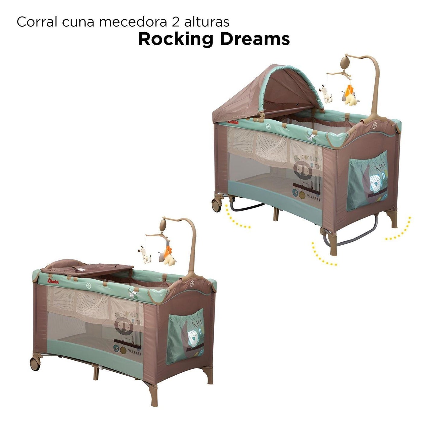 Corral Cuna Techo D'bebé Rocking Dreams Unisex de 0-36 meses