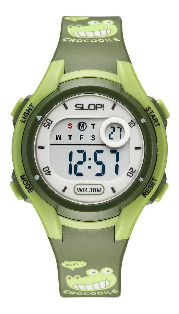 Reloj Slop Deportivo Verde SW8215K4 De Plástico Para Niño