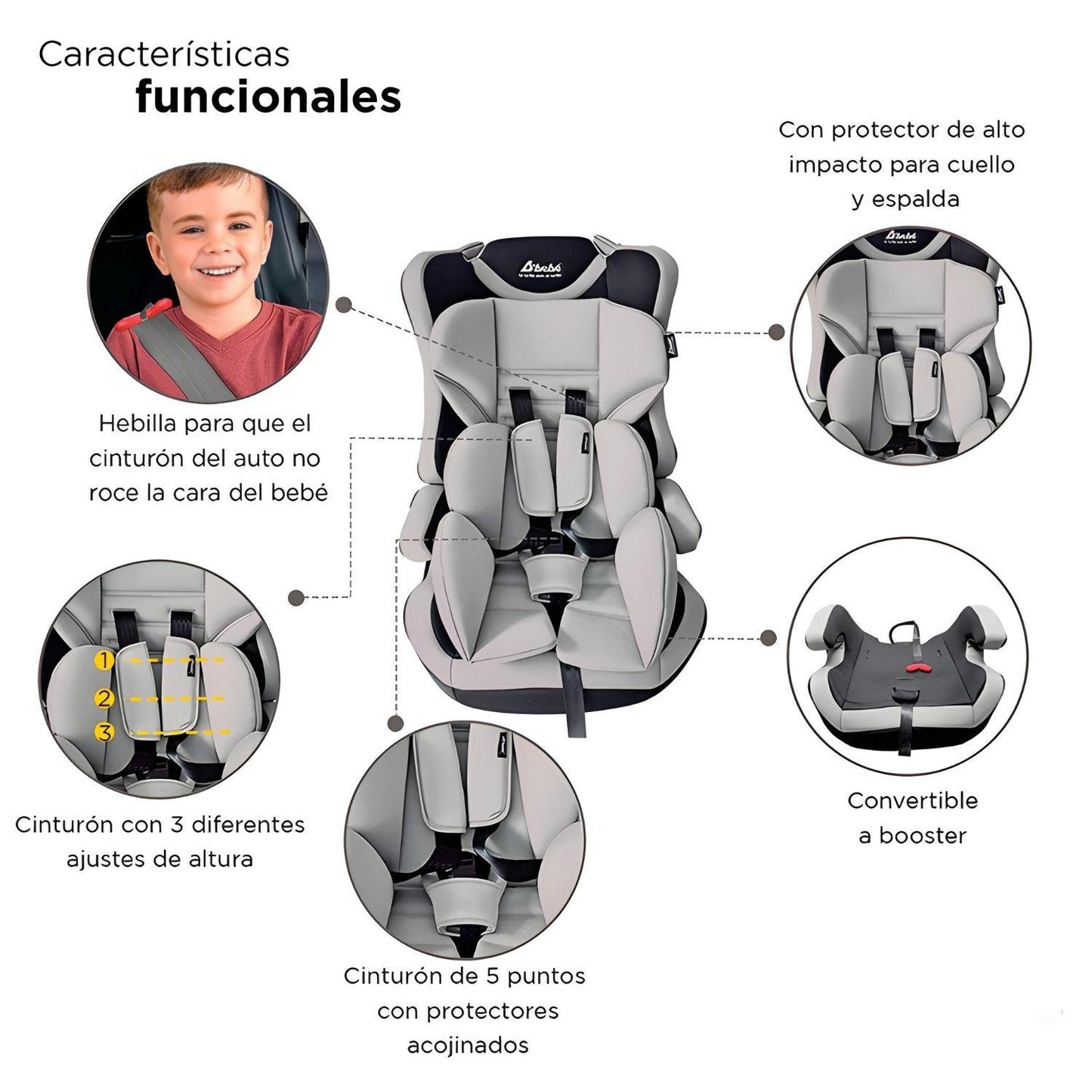 Autoasiento Etapa 1-2-3 D'bebé Maxi Unisex de 9 a 36kg