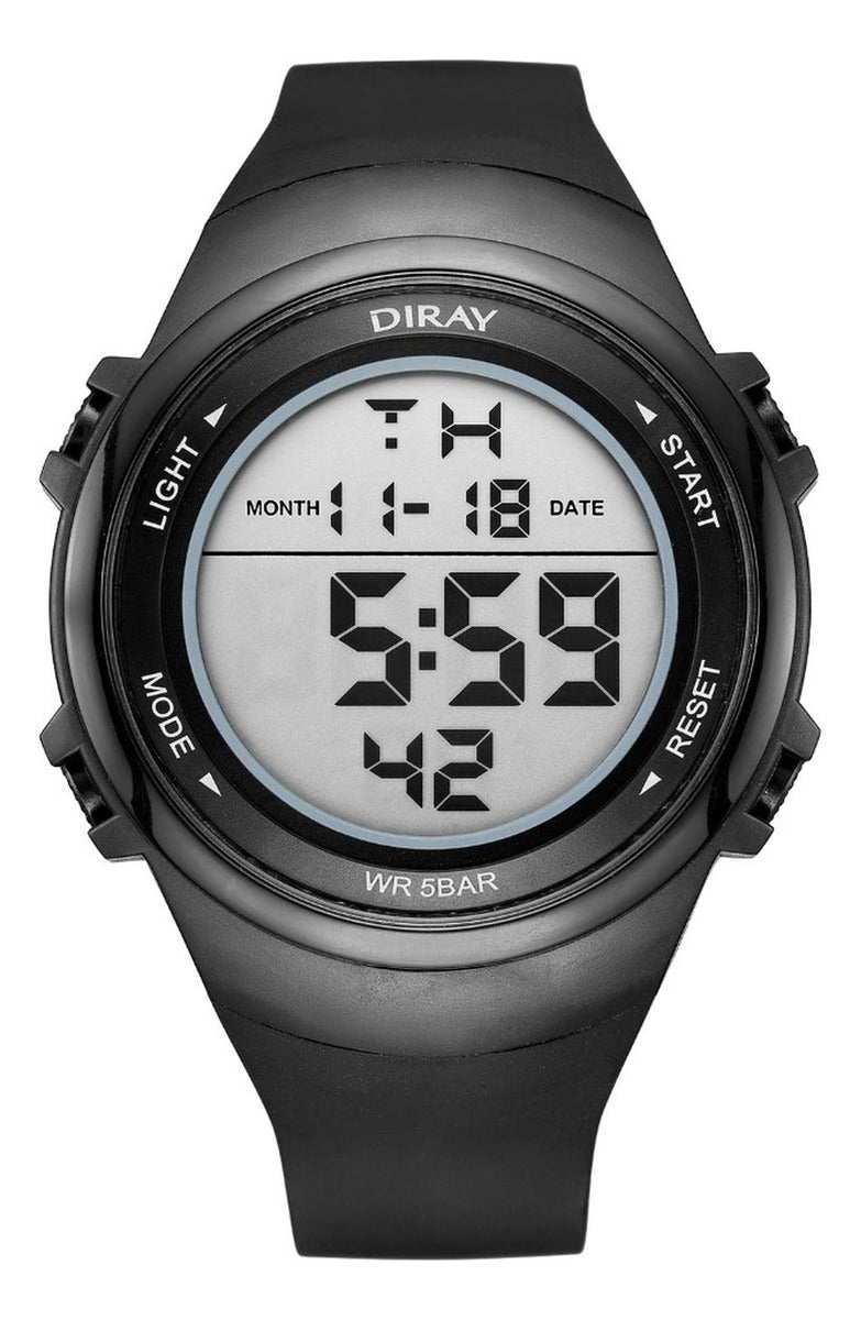 Reloj Diray Unisex Black Negro DR358G1 De Resina Unisex