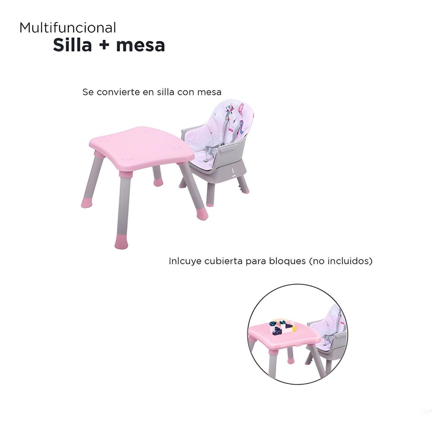 Silla Alta D'bebé Grow with Me Unisex de 6 meses a 7 años