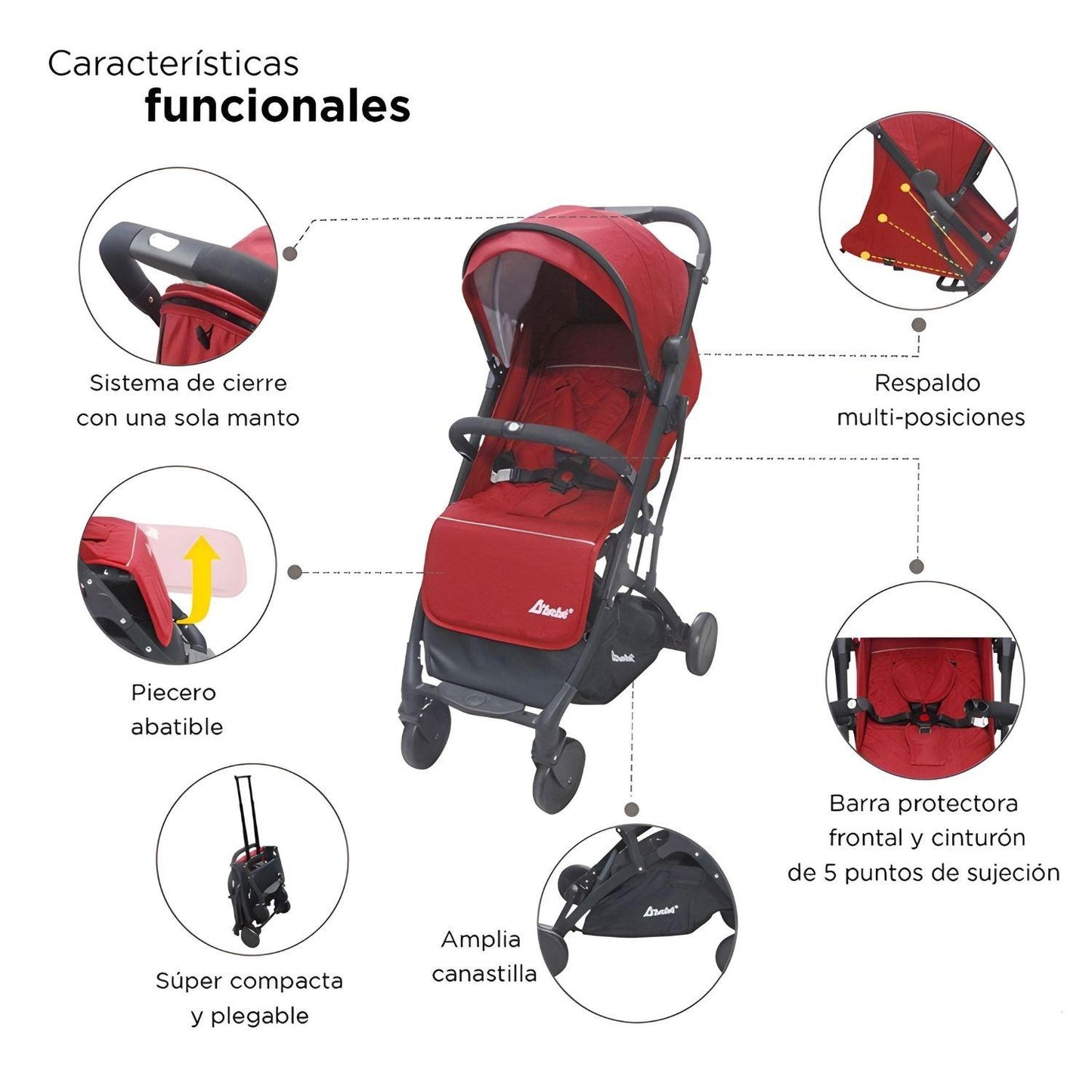 Carriola D'bebé Wing Unisex de 3 a 36 meses