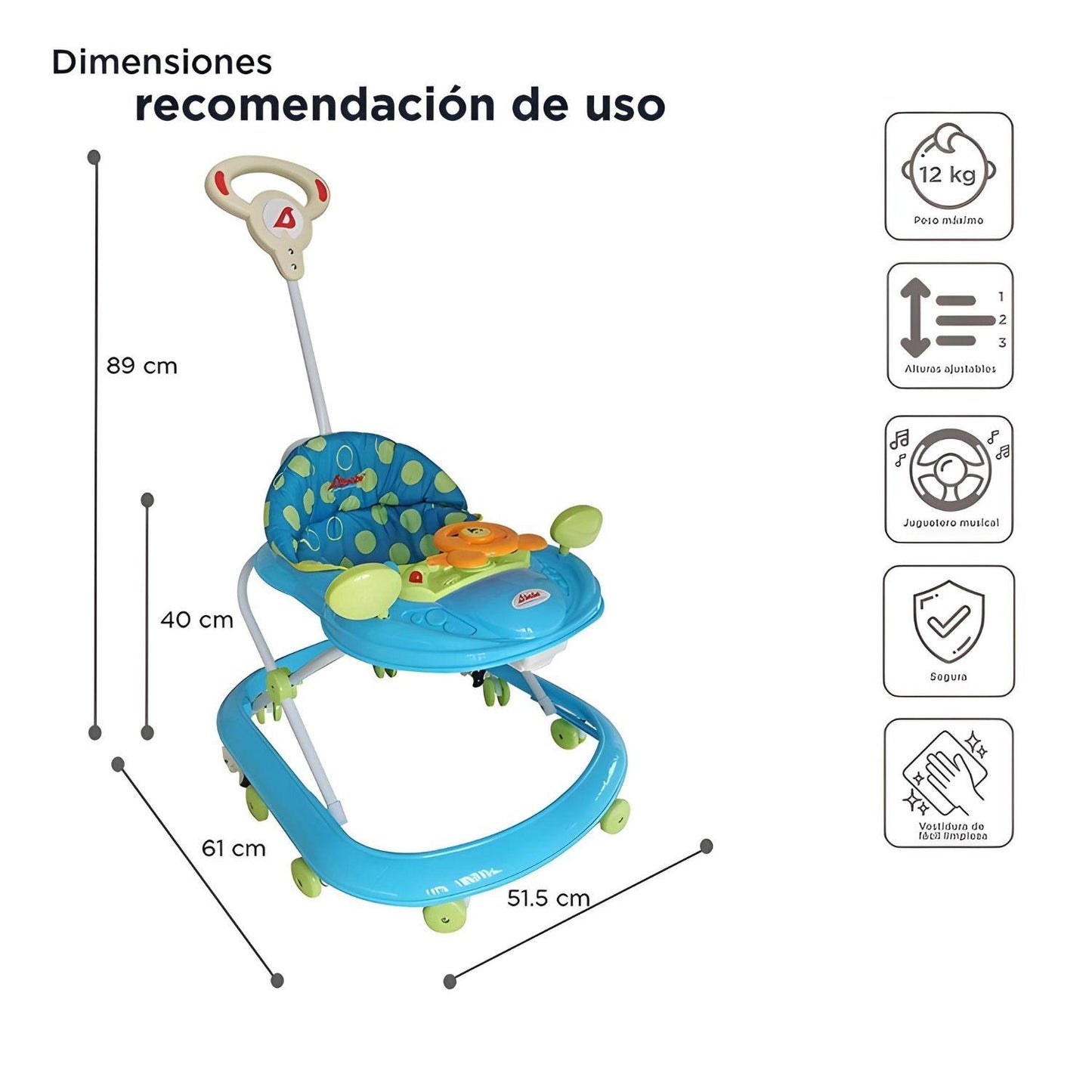 Andadera D'bebé Play Unisex de 6 meses Max 12kg