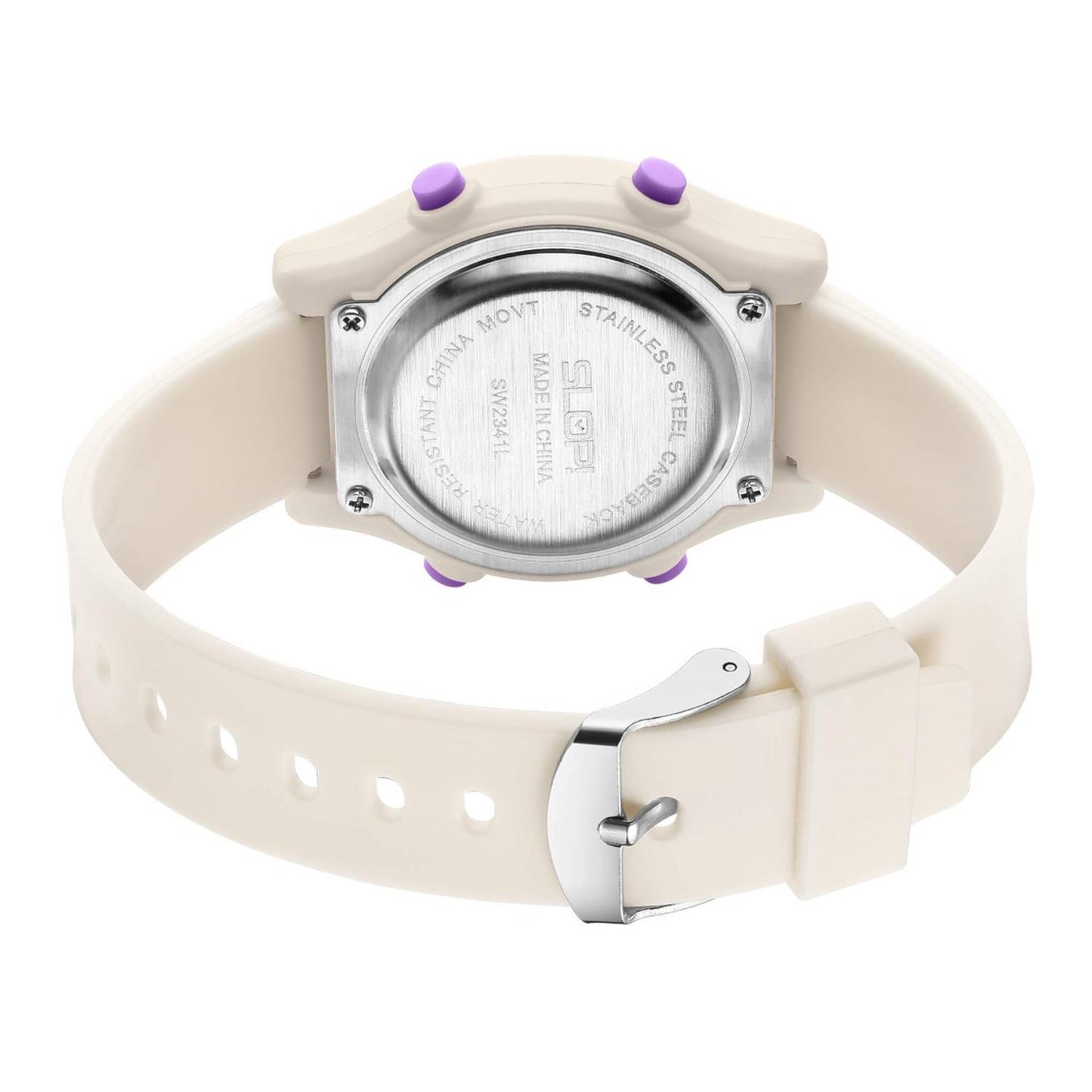 Reloj Digital Slop Girls White SW2341L4 Cuarzo Resina correa Resina  para Niña