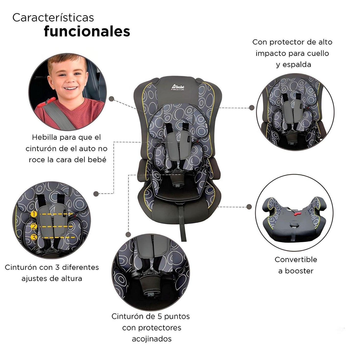 Autoasiento Etapa 1-2-3 D'bebé Maxi Unisex de 9 a 36kg