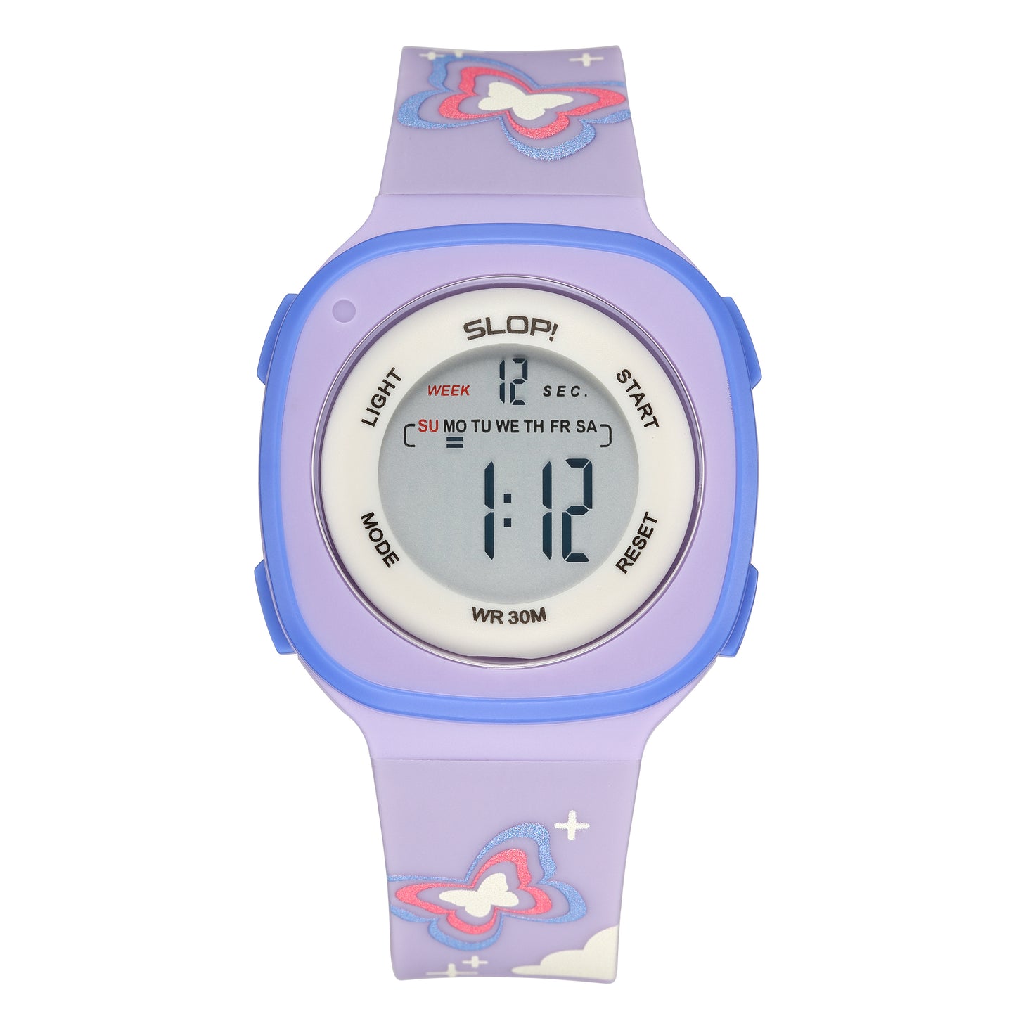 Reloj Slop Morado Print Mariposas SW2207LK4 Niña