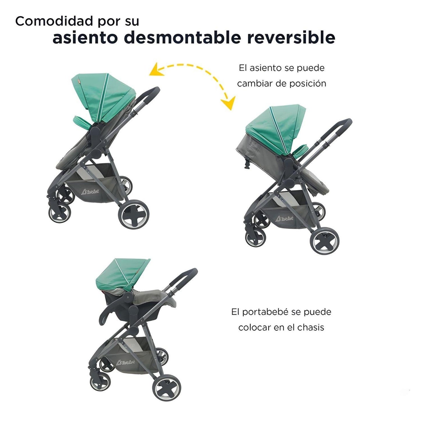 Set Carriola D'bebé Travel System Queen de 0 a 36 meses