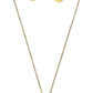 Set Collar Aretes Enso Gold EJS3244G Acero Inox Para Mujer