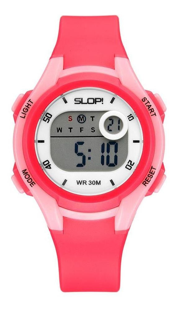 Reloj Slop Deportivo Rosa SW82152 De Plástico Para Niña