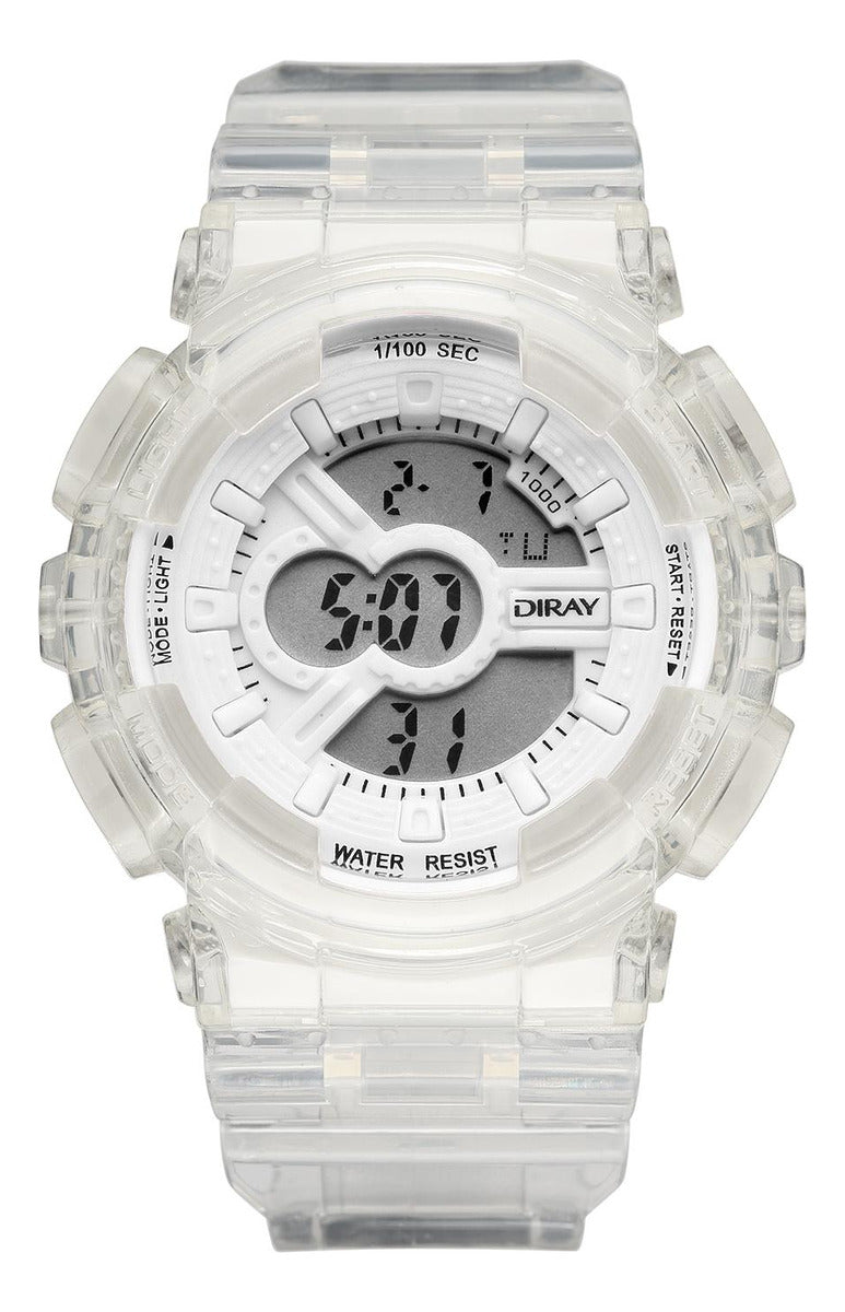 Reloj Diray Unisex Transparent Blanco DR216LCT2 Para Mujer