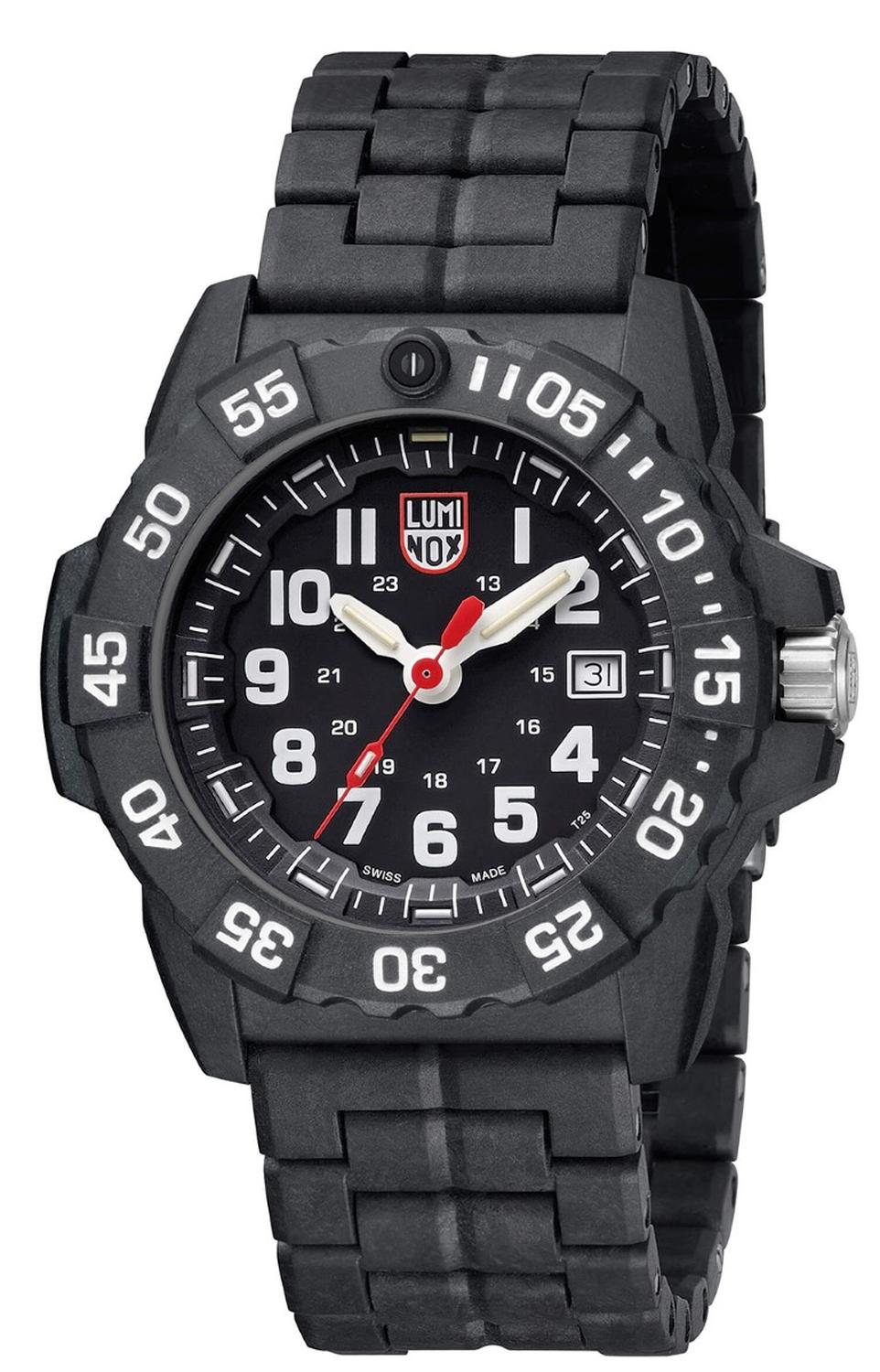 Reloj Análogo Luminox Navy Seal  3500 Series XS.3502.L Ronda 515 Carbonox correa Silicona para Hombre