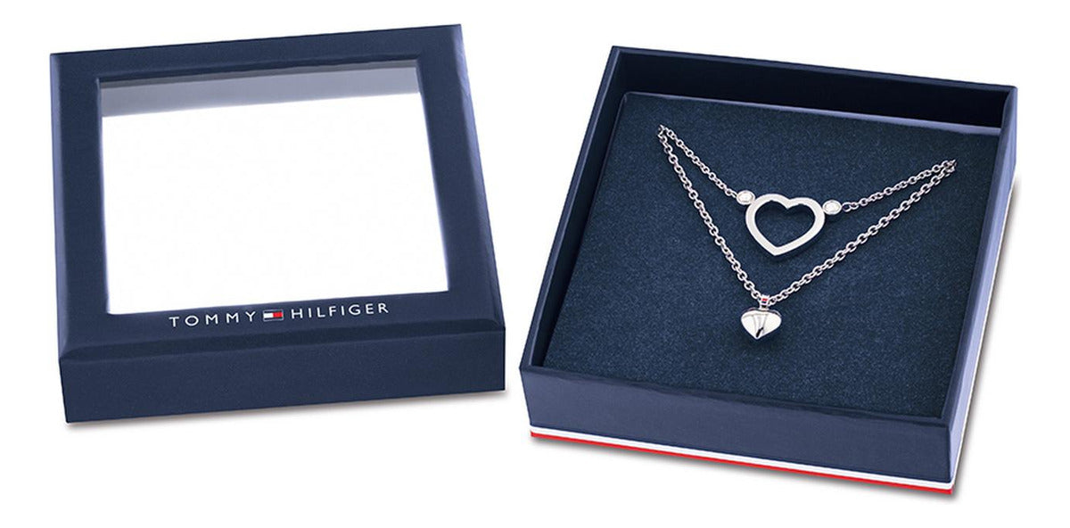 Set Collar Tommy Hilfiger Gift Set Plateado para Mujer