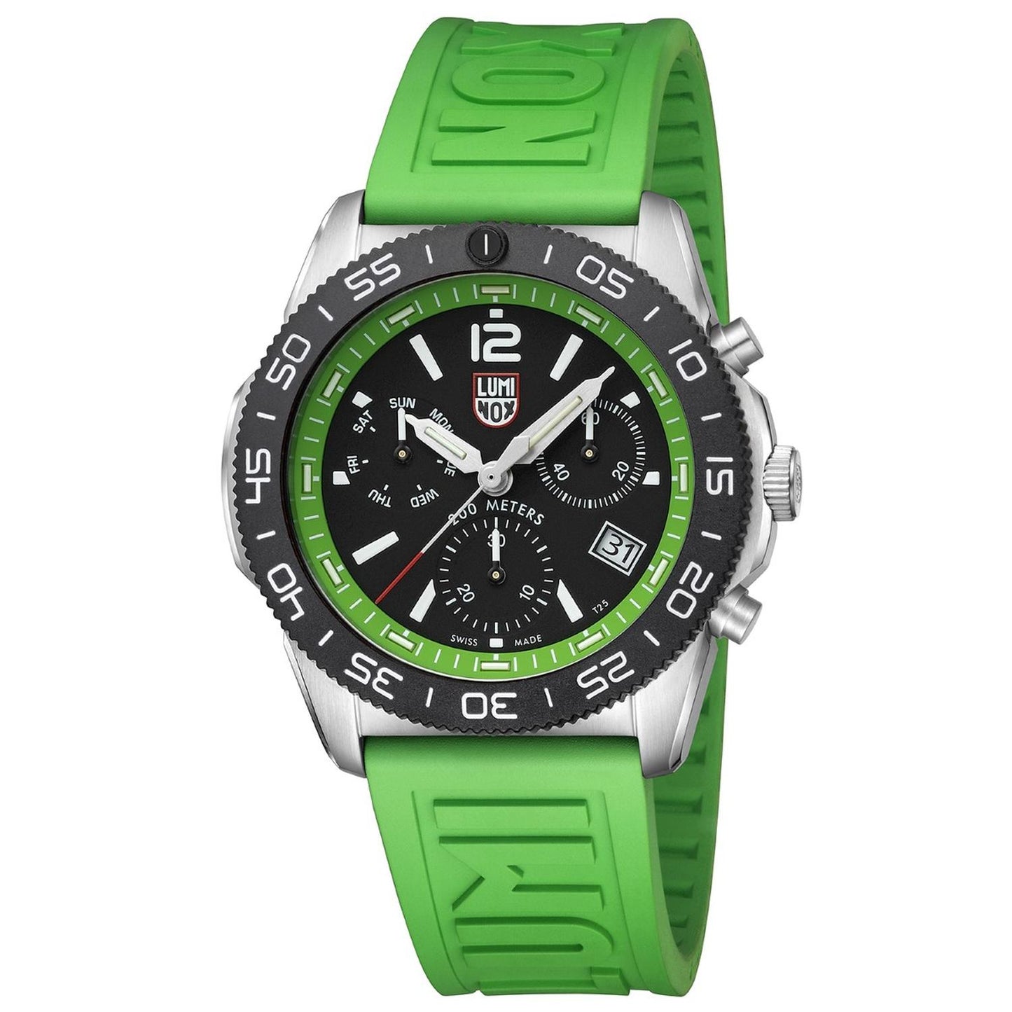 Reloj Análogo Luminox Pacific Diver Chronograph 3140 Series XS.3157.NF Ronda Z60 Acero correa Silicona para Hombre