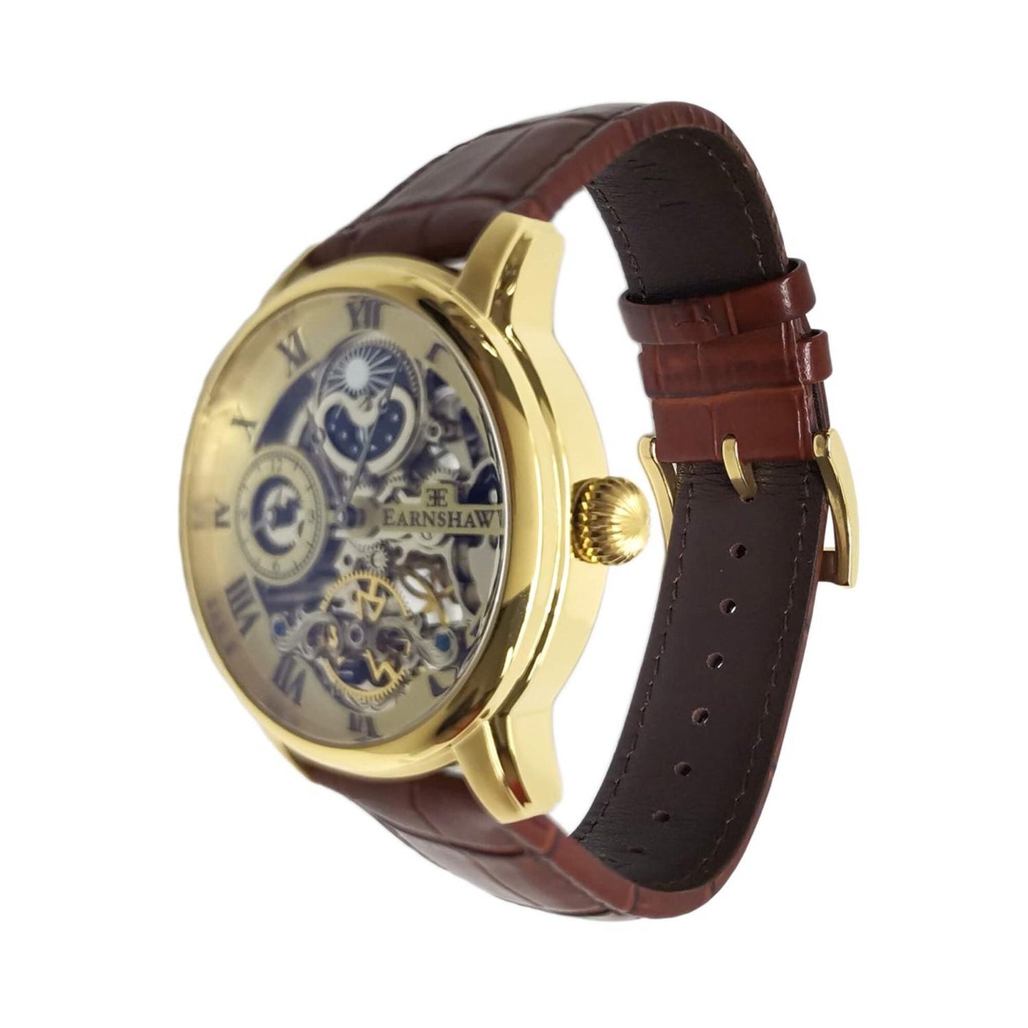 Reloj Automático Earnshaw Longitude ES-8006-06 Cuarzo Acero correa Cuero Genuino para Hombre