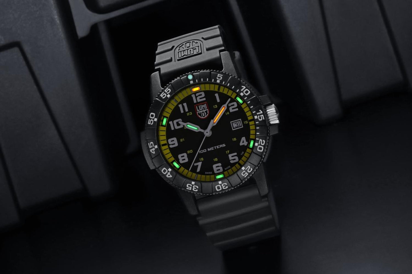 Reloj Análogo Luminox Leatherback Sea Turtle Giant 0320 Series XS.0325 Ronda 515 Carbonox correa Caucho para Hombre