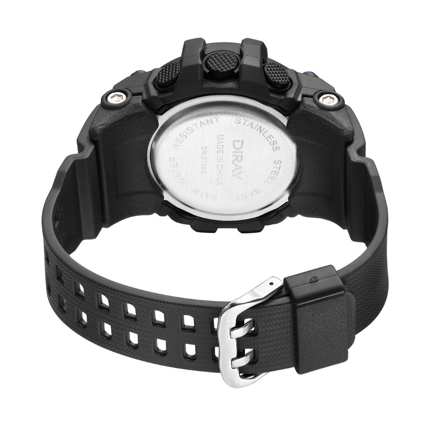 Reloj Digital Diray Gents Black DR2129G2 Cuarzo Resina correa Resina para Hombre