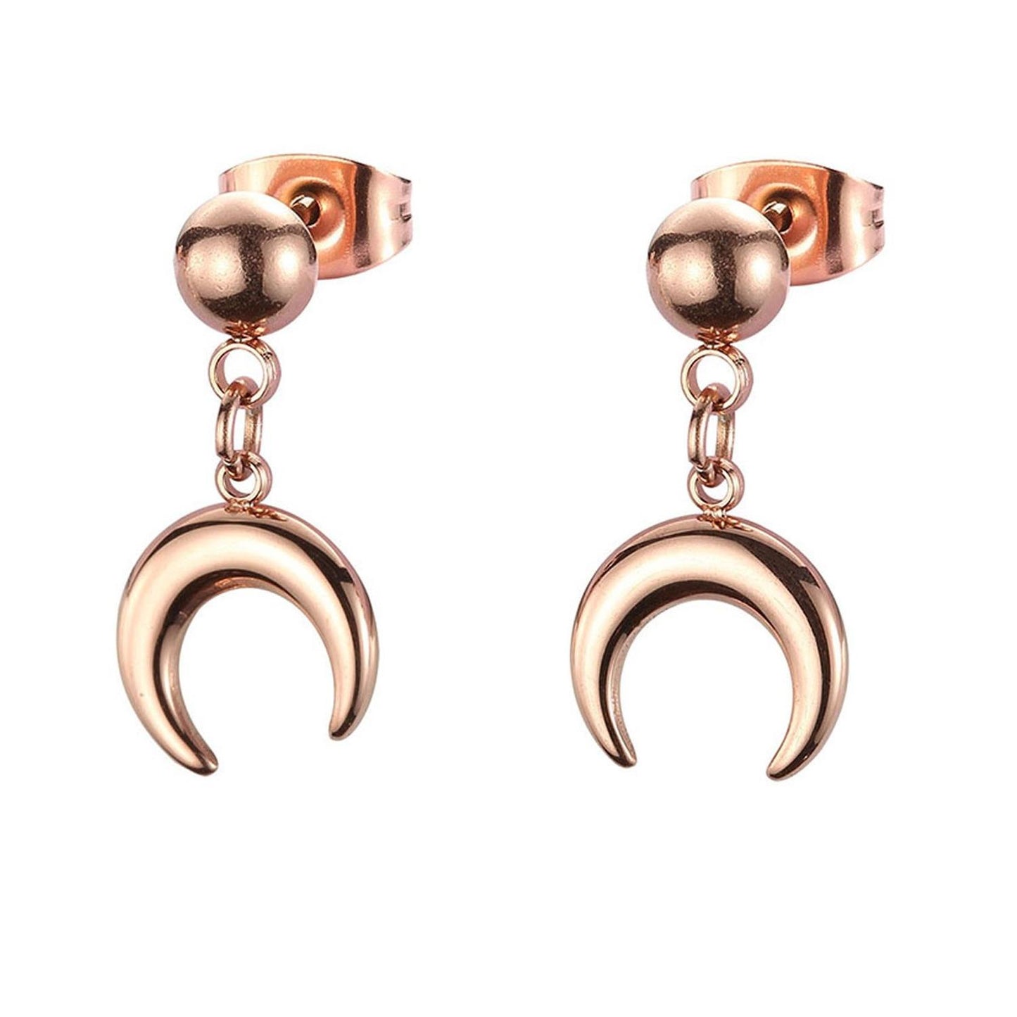 Aretes Enso Rosegold EJE3252R Acero Inoxidable Para Mujer