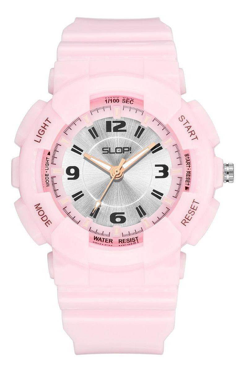 Reloj Slop Deportivo Rosa SW8852L28 De Plástico Para Niña