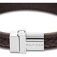 Pulsera Tommy Hilfiger Magnetic Braided Leather Café Hombre